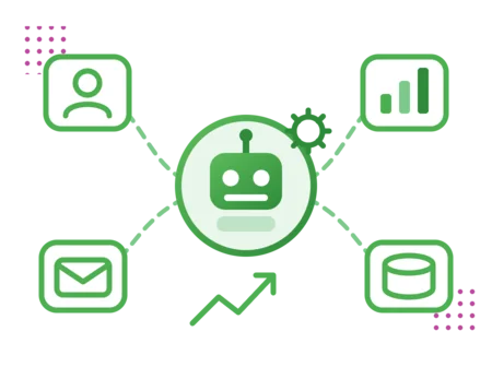 AI agent orchestrating CRM, email, campaigns and data